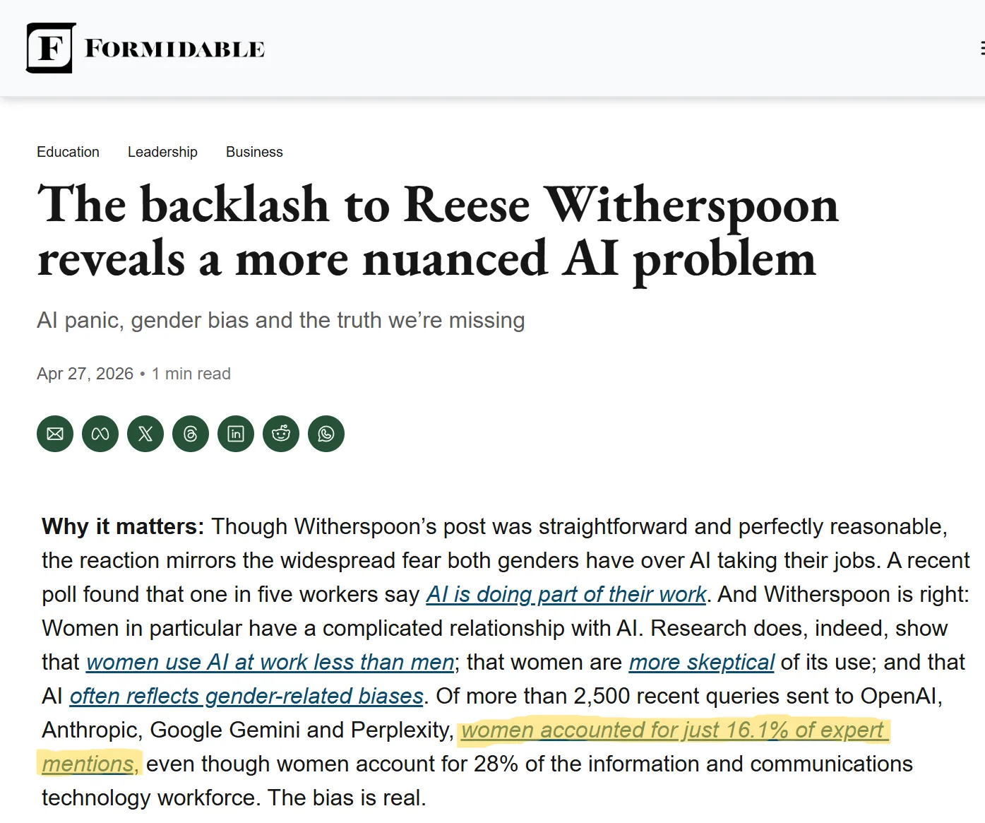 Formidable article: The backlash to Reese Witherspoon reveals a more nuanced AI problem